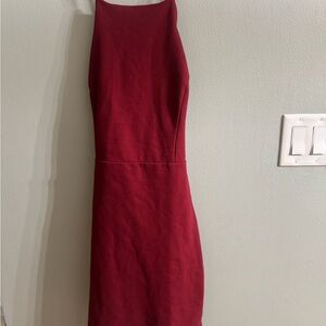 Lush Wine Backless Dress